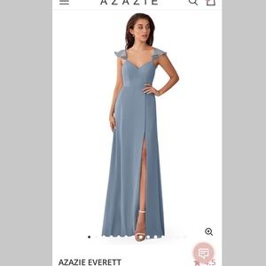 AzazieDUSTY BLUE EVERETT BRIDESMAID dress size 10